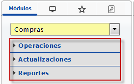Secciones de compras