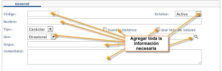 Agregar un Campo de nomina