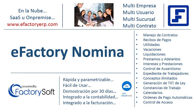 eFactory Software de Nómina en la Nube