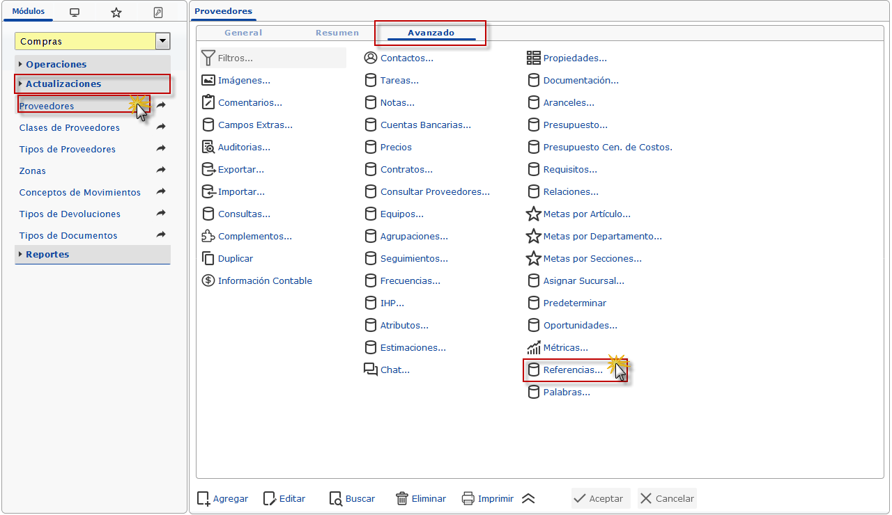 boton referencias en proveedores