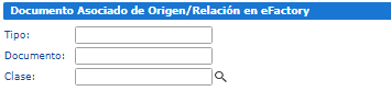 Sección Documento Asociado de Origen