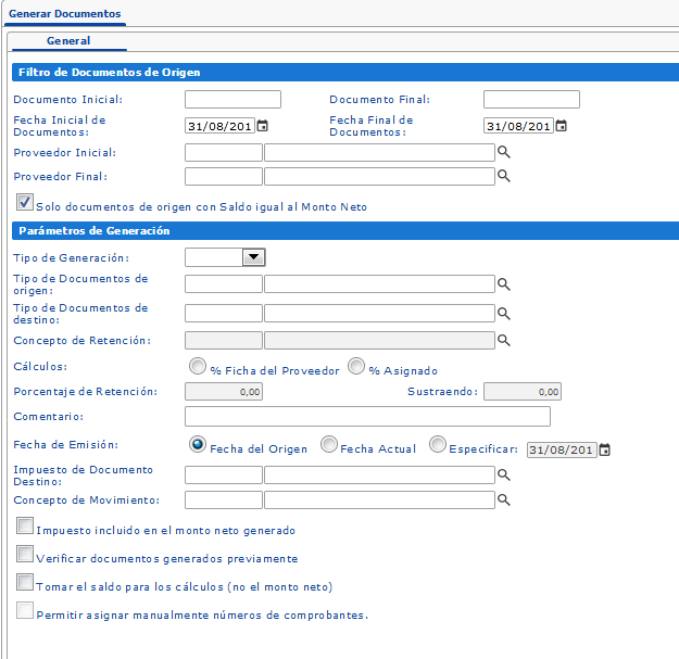 Generar Documentos