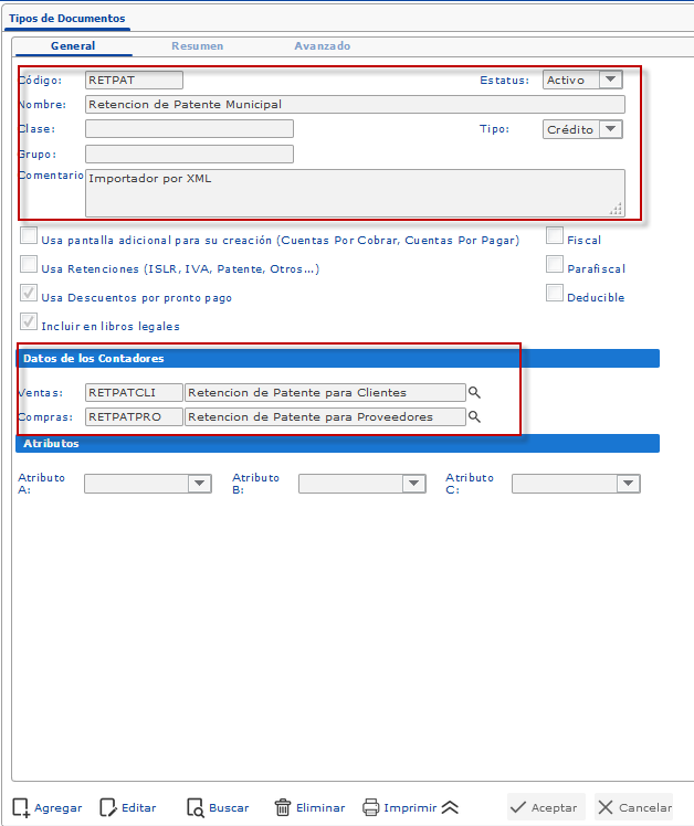 Tipos de documentos