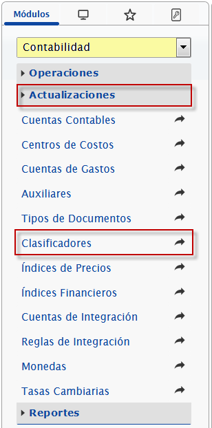 Seccion de Clasificadores