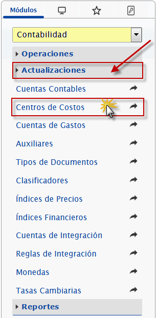 Seccion de Centros de Costos