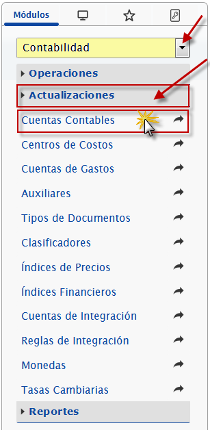 Seccion de Cuentas contables