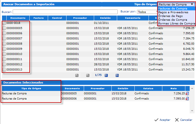 Anexar documentos a Compras y Gastos asociados