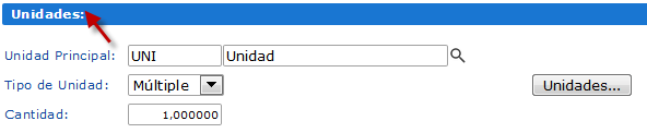 Sección Unidades