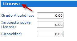 Sección Licores