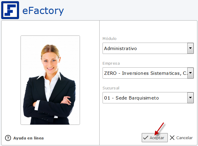 Ingresando a eFactory Administrativo