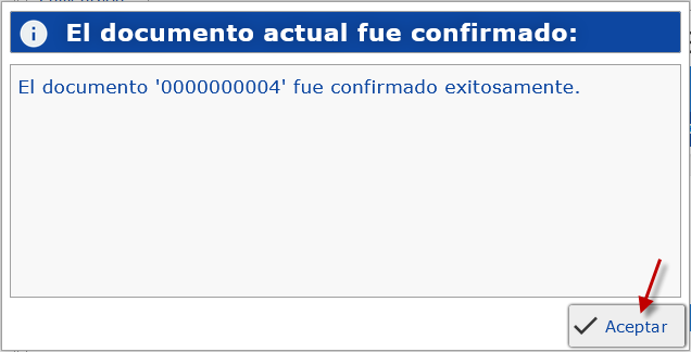Documento Confirmado