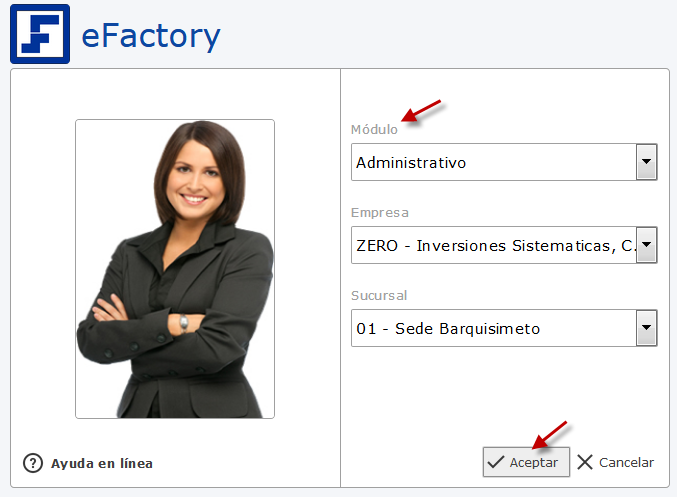 Ingresando a eFactory Administrativo