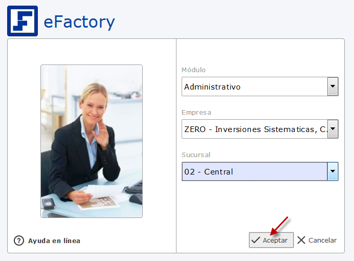 Ingresando a eFactory Administrativo