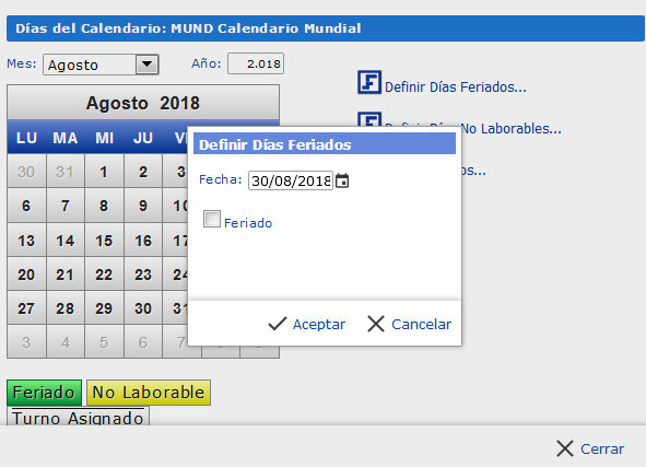 Configuración de un calendario simple - 2