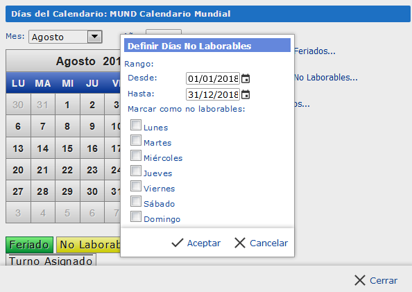 Configuración de un calendario simple - 3