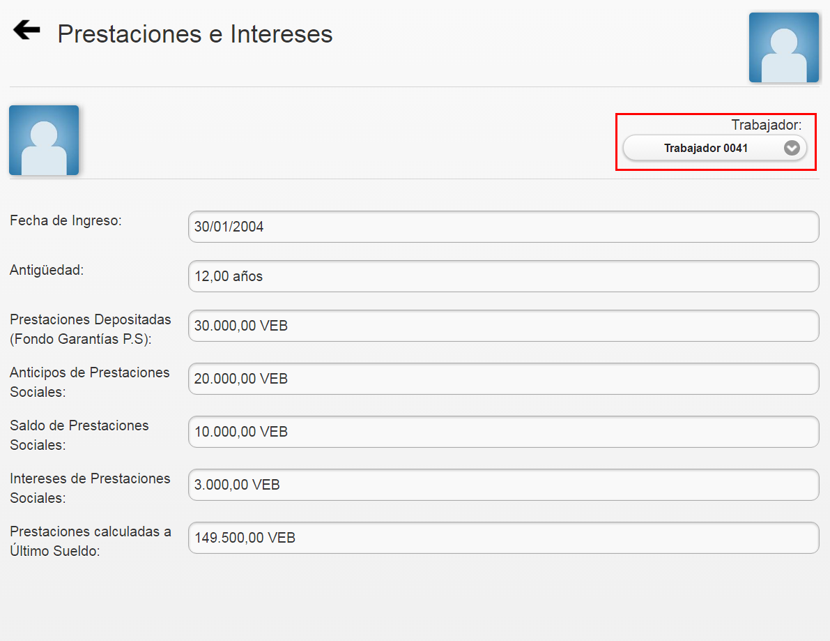 Prestaciones e intereses