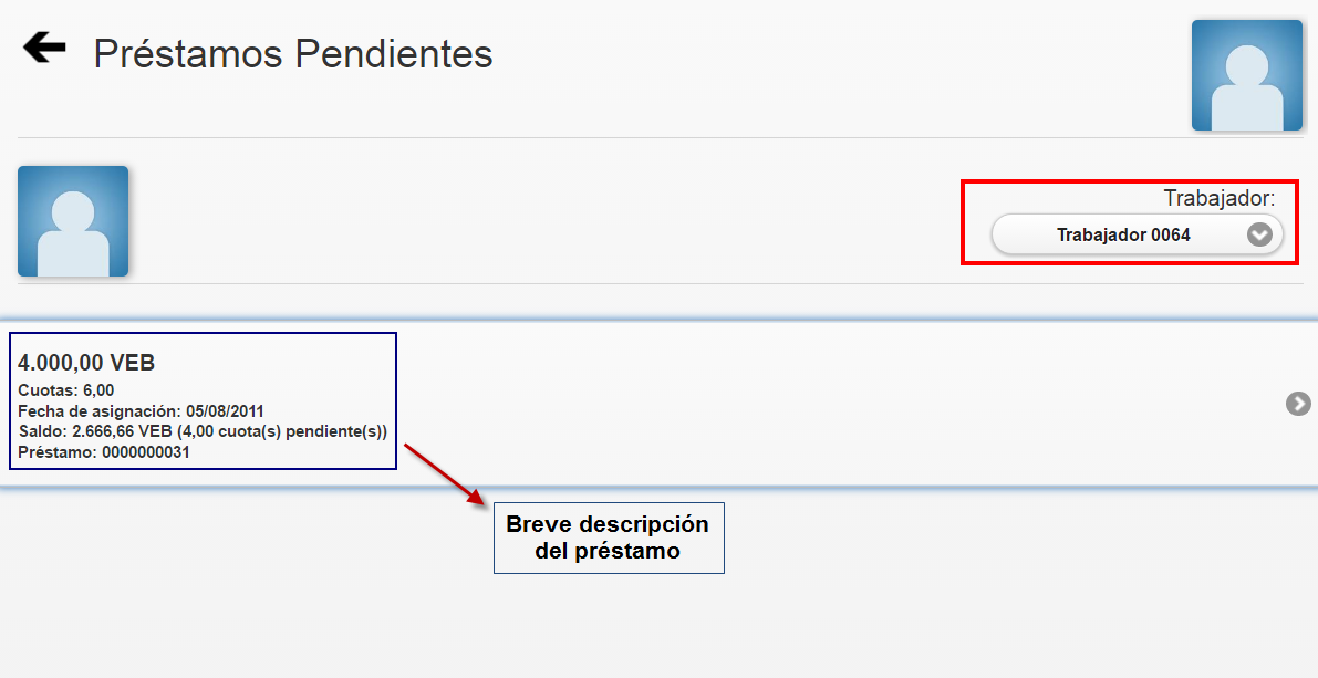 Préstamos pendientes