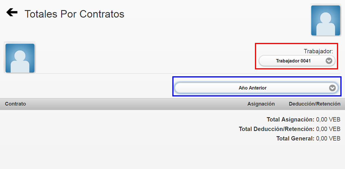 Consultas - Totales por contratos