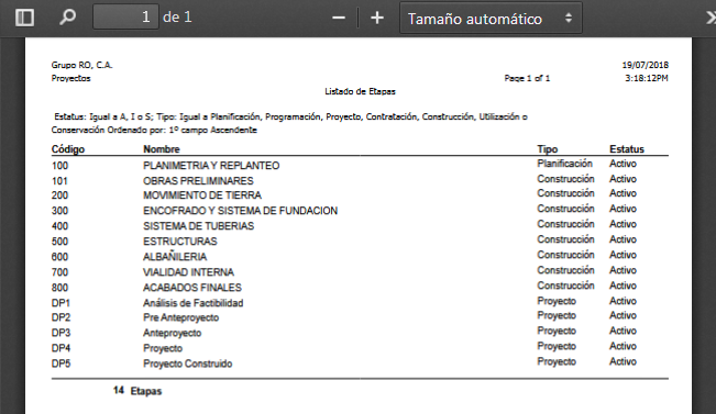 Listando Etapas - 1