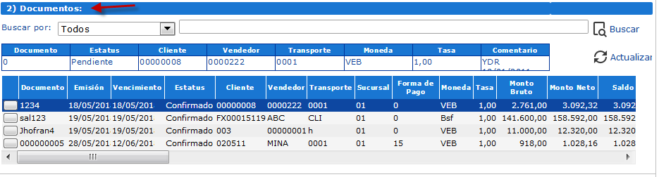 Sección Documentos