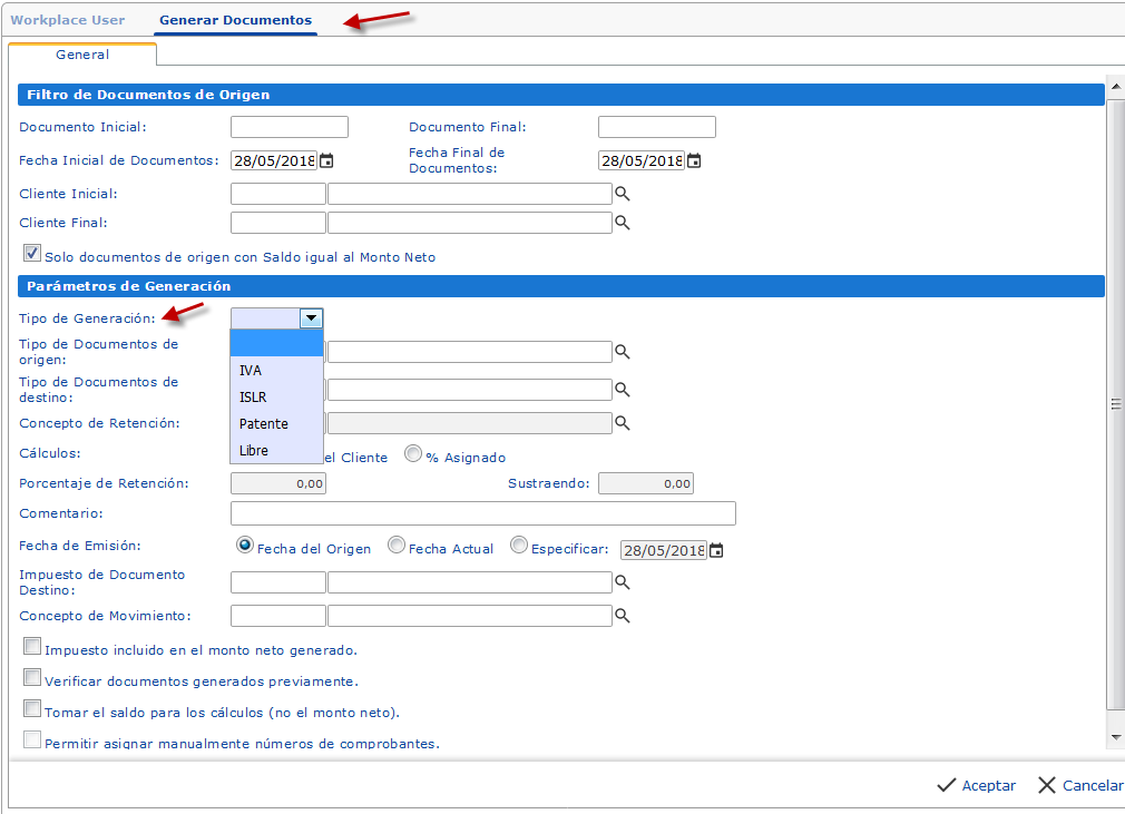 Generar documentos