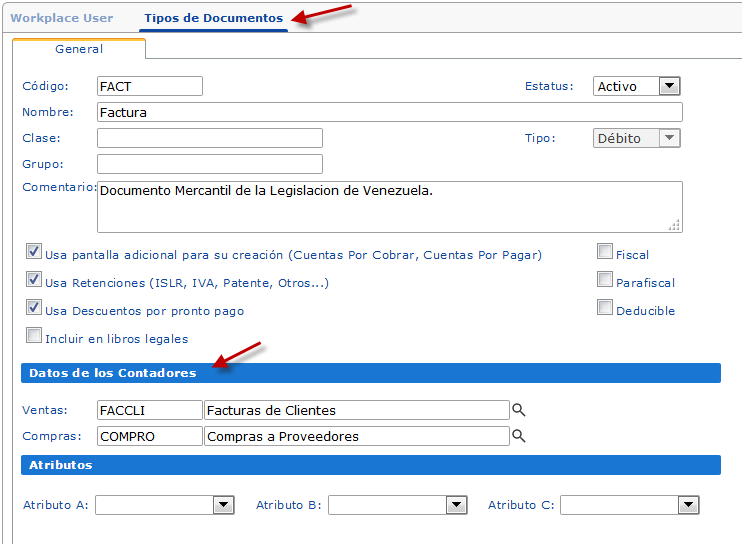 Tipos de documentos