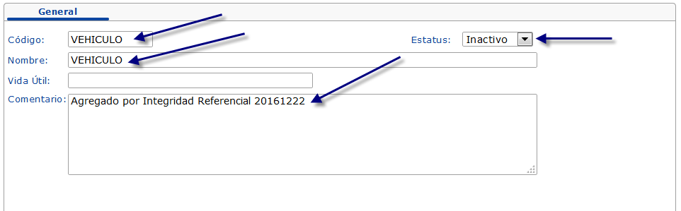 Crear un tipo de activo fijo de Diarios