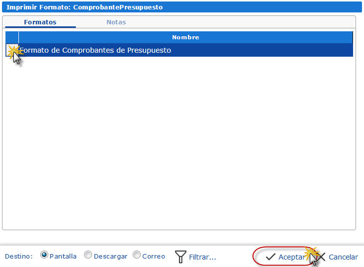 Lista de Formatos