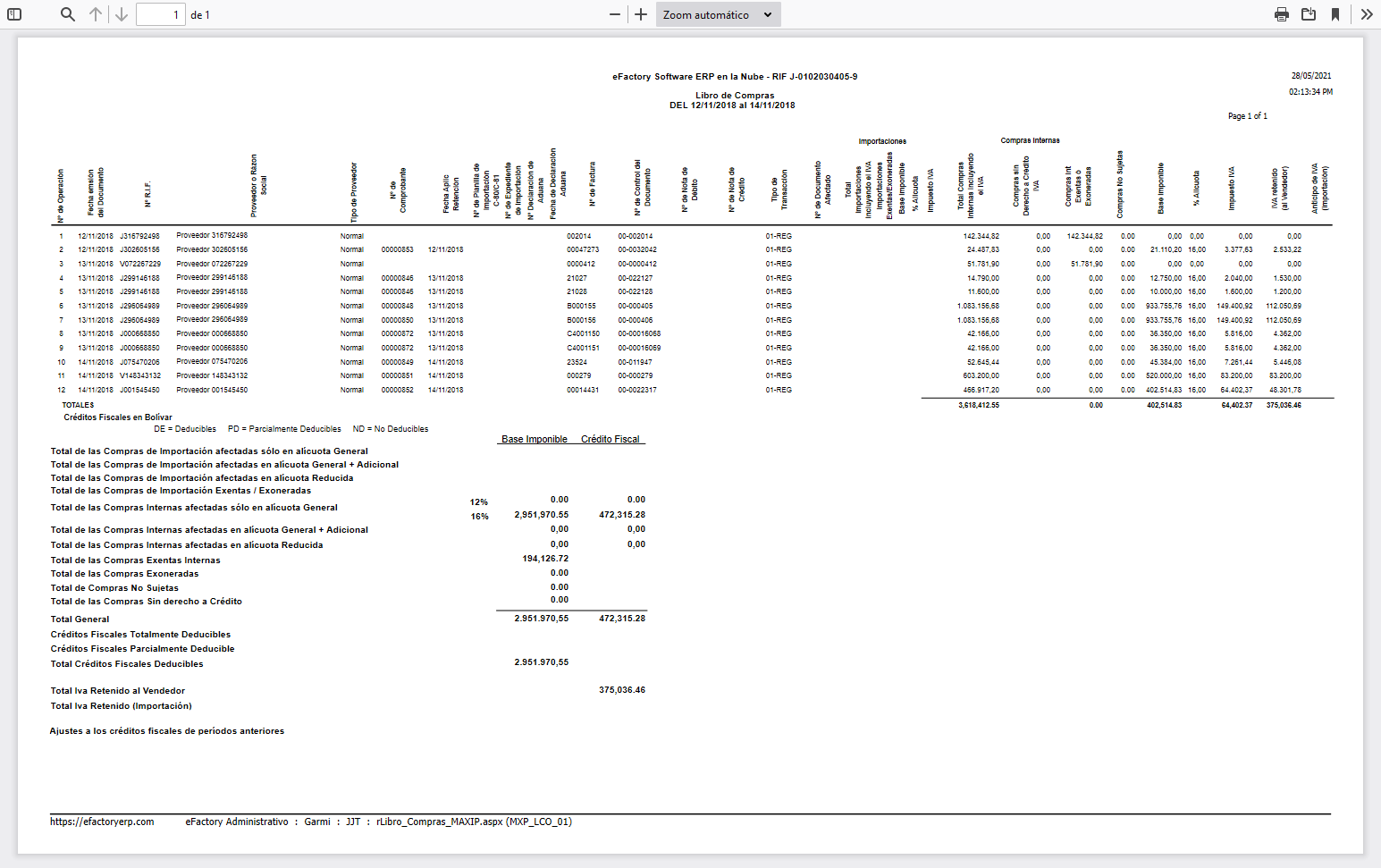 Libro de Compras MAXIPRINT