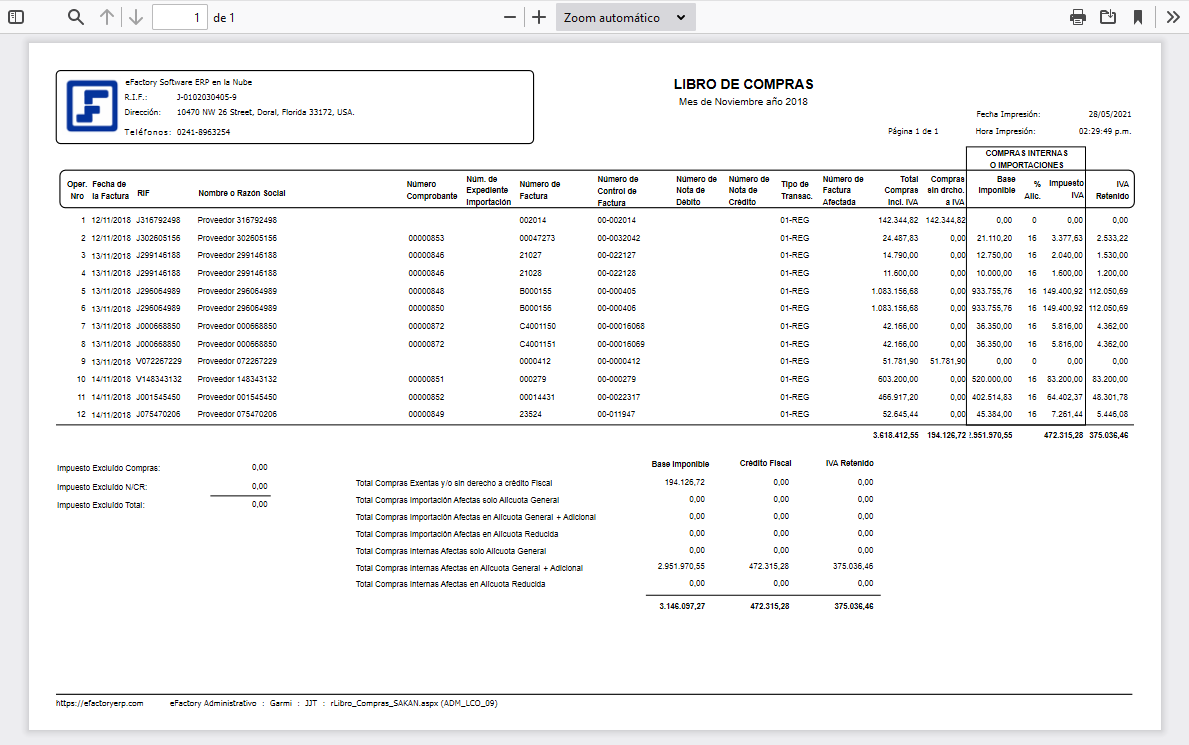 Libro de Compras SAKAN